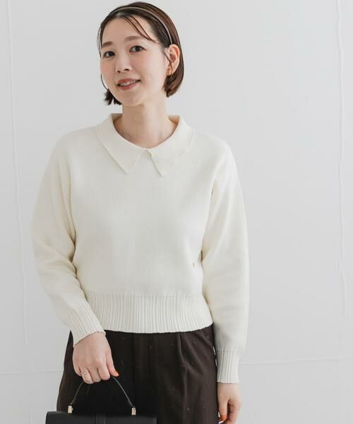 URBAN RESEARCH ROSSO / アーバンリサーチ ロッソ ニット・セーター | F by ROSSO　コットンカシミヤ衿パールニット | 詳細18