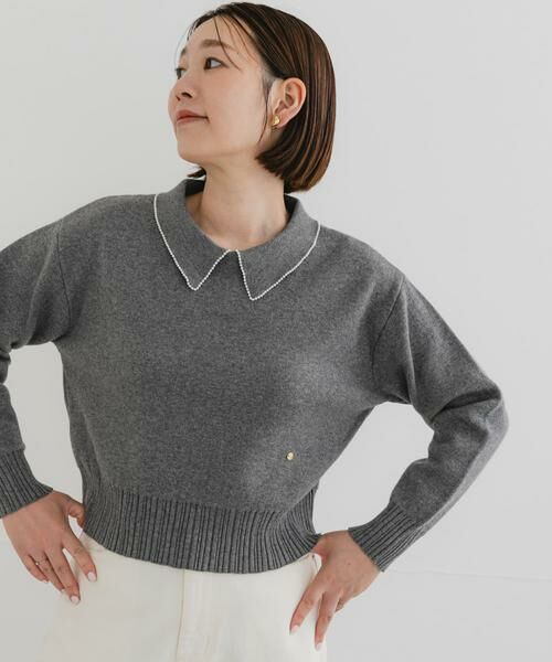 URBAN RESEARCH ROSSO / アーバンリサーチ ロッソ ニット・セーター | F by ROSSO　コットンカシミヤ衿パールニット | 詳細26