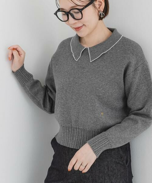 URBAN RESEARCH ROSSO / アーバンリサーチ ロッソ ニット・セーター | F by ROSSO　コットンカシミヤ衿パールニット | 詳細29