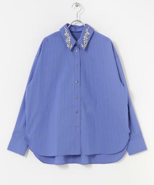 URBAN RESEARCH ROSSO / アーバンリサーチ ロッソ シャツ・ブラウス | 2WAYビジュー付オーバーシャツ | 詳細3