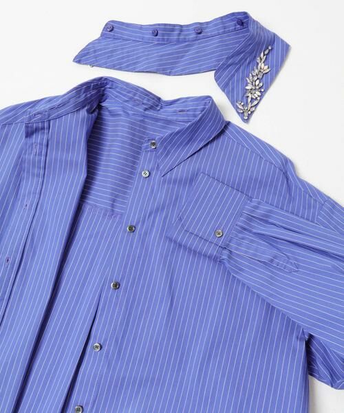 URBAN RESEARCH ROSSO / アーバンリサーチ ロッソ シャツ・ブラウス | 2WAYビジュー付オーバーシャツ | 詳細4