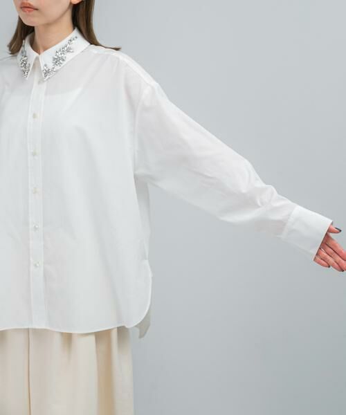 URBAN RESEARCH ROSSO / アーバンリサーチ ロッソ シャツ・ブラウス | 2WAYビジュー付オーバーシャツ | 詳細13