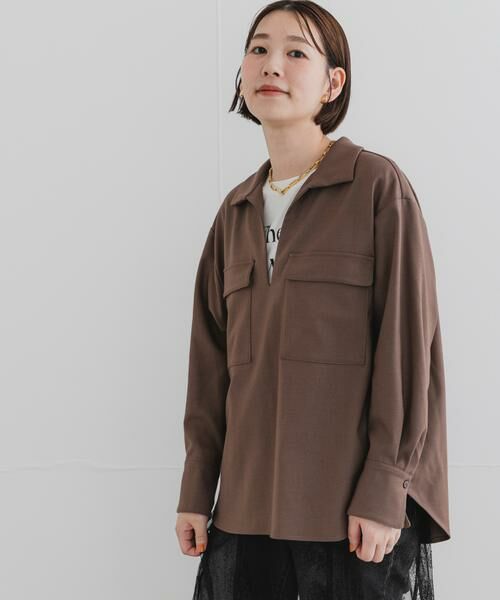URBAN RESEARCH ROSSO / アーバンリサーチ ロッソ シャツ・ブラウス | F by ROSSO　ウールライクプルブラウス | 詳細1