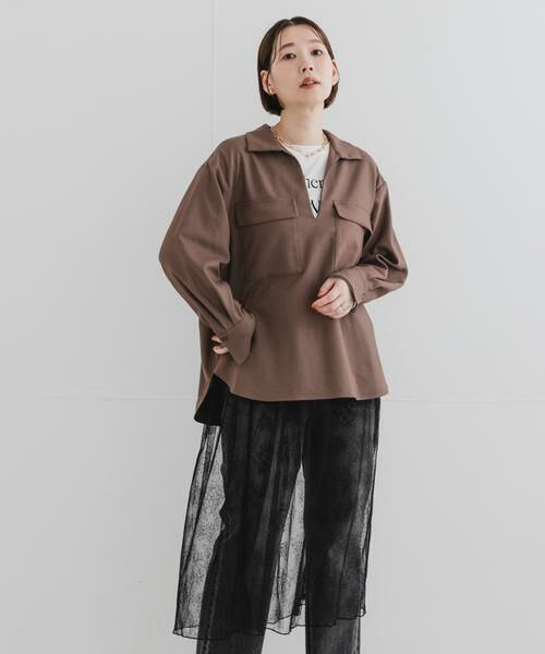 URBAN RESEARCH ROSSO / アーバンリサーチ ロッソ シャツ・ブラウス | F by ROSSO　ウールライクプルブラウス | 詳細4