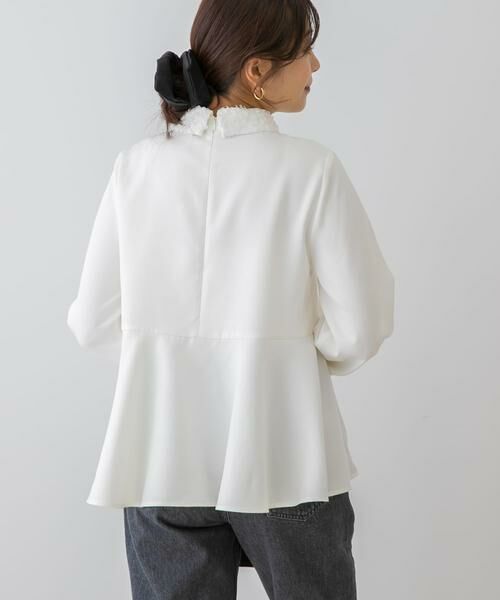 URBAN RESEARCH ROSSO / アーバンリサーチ ロッソ シャツ・ブラウス | F by ROSSO　レースカラーペプラムブラウス | 詳細3