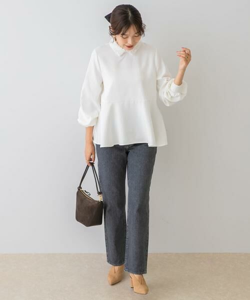 URBAN RESEARCH ROSSO / アーバンリサーチ ロッソ シャツ・ブラウス | F by ROSSO　レースカラーペプラムブラウス | 詳細7