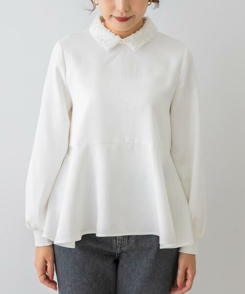 URBAN RESEARCH ROSSO / アーバンリサーチ ロッソ シャツ・ブラウス | F by ROSSO　レースカラーペプラムブラウス | 詳細9