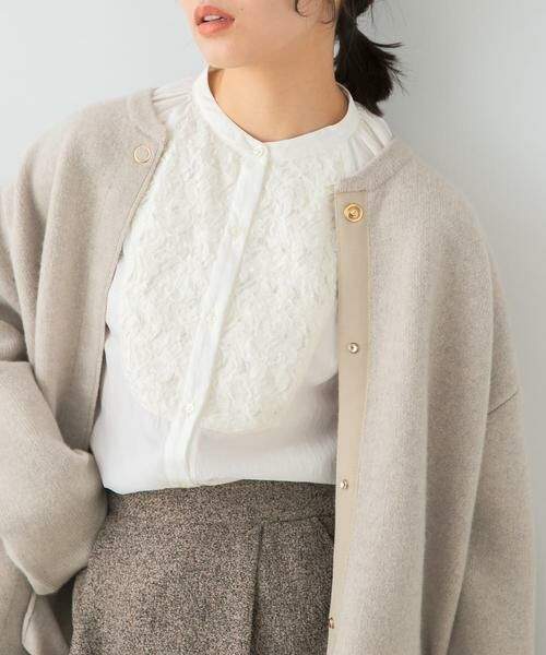 URBAN RESEARCH ROSSO / アーバンリサーチ ロッソ シャツ・ブラウス | F by ROSSO　モチーフレース切替ブラウス | 詳細1