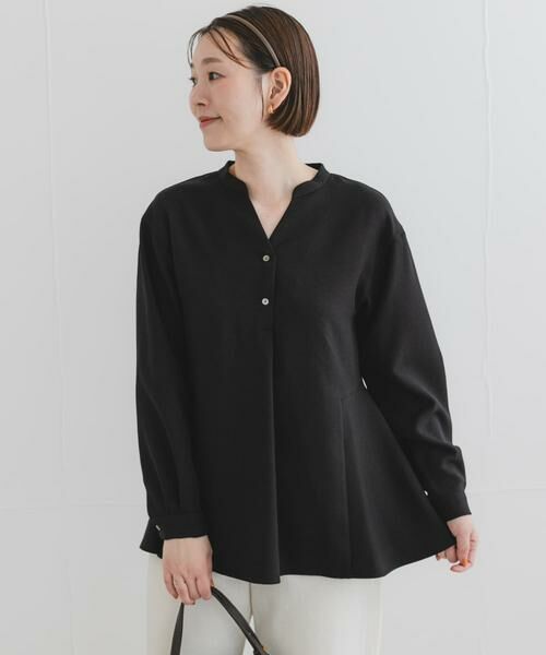 URBAN RESEARCH ROSSO / アーバンリサーチ ロッソ シャツ・ブラウス | 『UR TECH SMOOTHLUXE』F by ROSSO　サイドペプラムブラウス | 詳細1