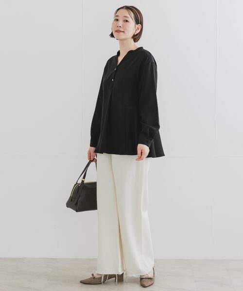 URBAN RESEARCH ROSSO / アーバンリサーチ ロッソ シャツ・ブラウス | 『UR TECH SMOOTHLUXE』F by ROSSO　サイドペプラムブラウス | 詳細4