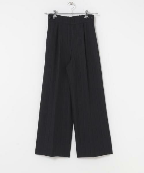 URBAN RESEARCH ROSSO/アーバンリサーチ ロッソ 防シワツイードワイドパンツ ブラック 38 URBAN RESEARCH ROSSO/アーバンリサーチ ロッソ 防シワツイードワイドパンツ ブラック 38