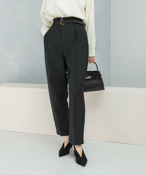 URBAN RESEARCH ROSSO / アーバンリサーチ ロッソ その他パンツ | ハイウエストベルト付きテーパードパンツ | 詳細1