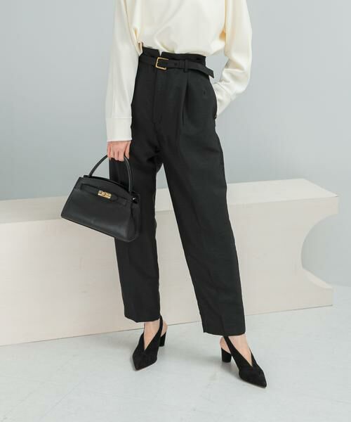 URBAN RESEARCH ROSSO / アーバンリサーチ ロッソ その他パンツ | ハイウエストベルト付きテーパードパンツ | 詳細2