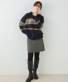 URBAN RESEARCH ROSSO / アーバンリサーチ ロッソ ショート・ハーフ・半端丈パンツ | F by ROSSO　ヘリンボンツイードスカート風キュロット