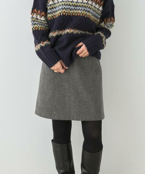 URBAN RESEARCH ROSSO / アーバンリサーチ ロッソ ショート・ハーフ・半端丈パンツ | F by ROSSO　ヘリンボンツイードスカート風キュロット | 詳細1