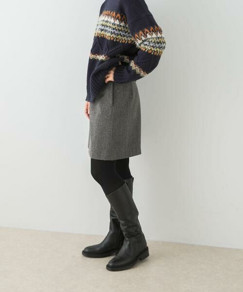 URBAN RESEARCH ROSSO / アーバンリサーチ ロッソ ショート・ハーフ・半端丈パンツ | F by ROSSO　ヘリンボンツイードスカート風キュロット | 詳細3