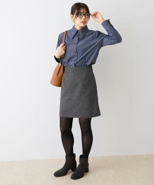 URBAN RESEARCH ROSSO / アーバンリサーチ ロッソ ショート・ハーフ・半端丈パンツ | F by ROSSO　ヘリンボンツイードスカート風キュロット | 詳細5