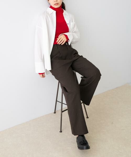 URBAN RESEARCH ROSSO / アーバンリサーチ ロッソ その他パンツ | F by ROSSO ハート刺繍タックワイドパンツ | 詳細1