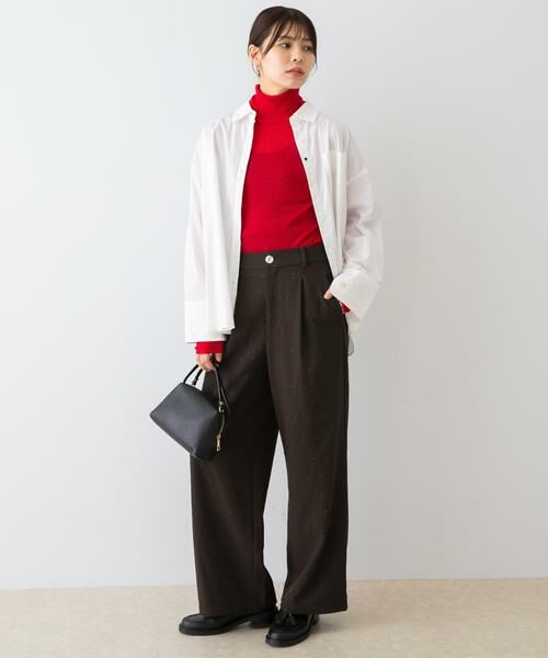 URBAN RESEARCH ROSSO / アーバンリサーチ ロッソ その他パンツ | F by ROSSO ハート刺繍タックワイドパンツ | 詳細4