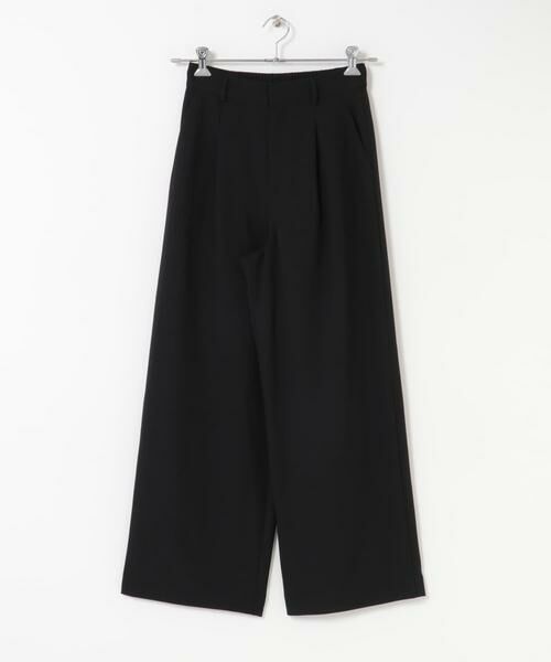 URBAN RESEARCH ROSSO/アーバンリサーチ ロッソ 『UR TECH SMOOTHLUXE』F by ROSSO タックワイドパンツ ブラック 38 URBAN RESEARCH ROSSO/アーバンリサーチ ロッソ 『UR TECH SMOOTHLUXE』F by ROSSO タックワイドパンツ ブラック 38