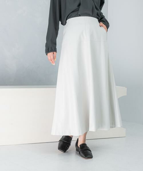 URBAN RESEARCH ROSSO/アーバンリサーチ ロッソ バックジップフレアスカート ライトグレー 36