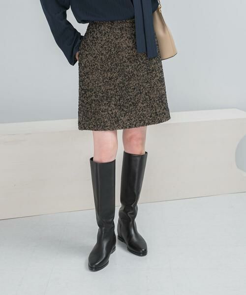 URBAN RESEARCH ROSSO/アーバンリサーチ ロッソ ウール混ループツイードミニスカート ベージュ系その他 36