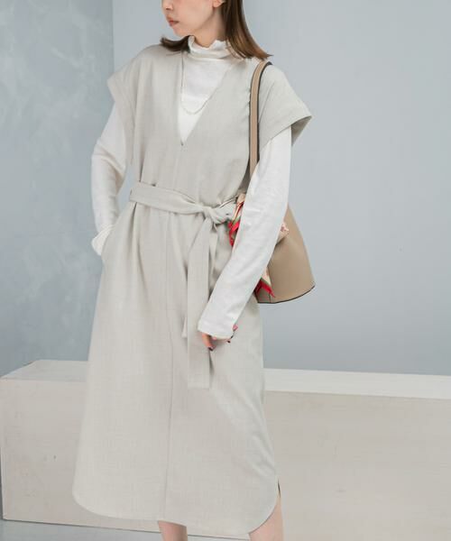 URBAN RESEARCH ROSSO / アーバンリサーチ ロッソ ワンピース | ウエストマークジャンパースカート | 詳細9