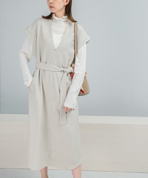 URBAN RESEARCH ROSSO / アーバンリサーチ ロッソ ワンピース | ウエストマークジャンパースカート | 詳細10