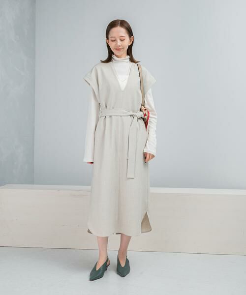 URBAN RESEARCH ROSSO / アーバンリサーチ ロッソ ワンピース | ウエストマークジャンパースカート | 詳細11