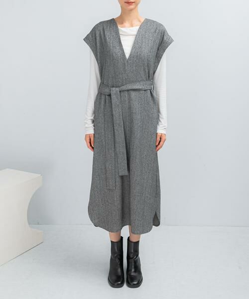 URBAN RESEARCH ROSSO / アーバンリサーチ ロッソ ワンピース | ウエストマークジャンパースカート | 詳細18