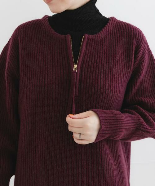 URBAN RESEARCH ROSSO / アーバンリサーチ ロッソ ワンピース | F by ROSSO　ハミルトン片畦ハーフZIPミニワンピース | 詳細10