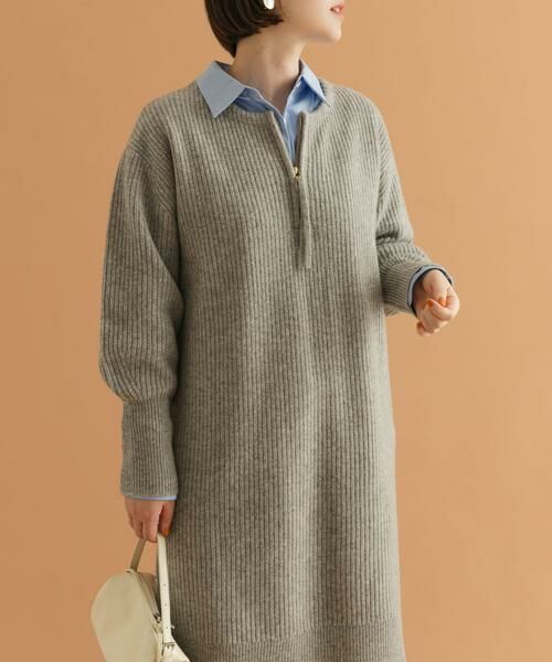 URBAN RESEARCH ROSSO / アーバンリサーチ ロッソ ワンピース | F by ROSSO　ハミルトン片畦ハーフZIPミニワンピース | 詳細19