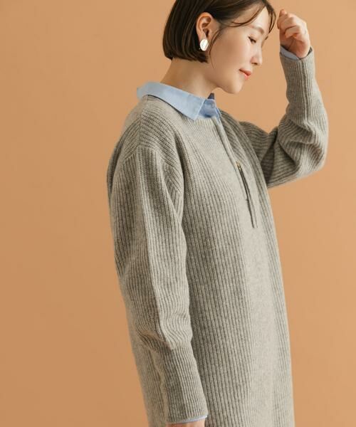 URBAN RESEARCH ROSSO / アーバンリサーチ ロッソ ワンピース | F by ROSSO　ハミルトン片畦ハーフZIPミニワンピース | 詳細20