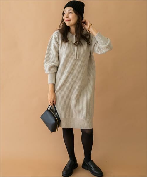 URBAN RESEARCH ROSSO / アーバンリサーチ ロッソ ワンピース | F by ROSSO　ハミルトン片畦ハーフZIPミニワンピース | 詳細30