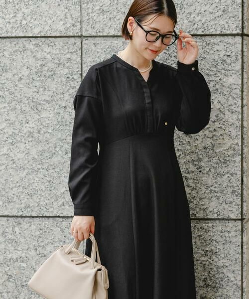 URBAN RESEARCH ROSSO / アーバンリサーチ ロッソ ワンピース | 『UR TECH SMOOTHLUXE』F by ROSSO　キーネックワンピース | 詳細1