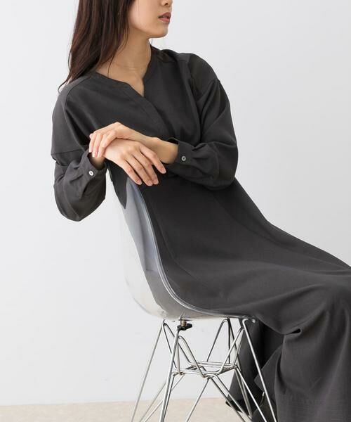 URBAN RESEARCH ROSSO / アーバンリサーチ ロッソ ワンピース | 『UR TECH SMOOTHLUXE』F by ROSSO　キーネックワンピース | 詳細13