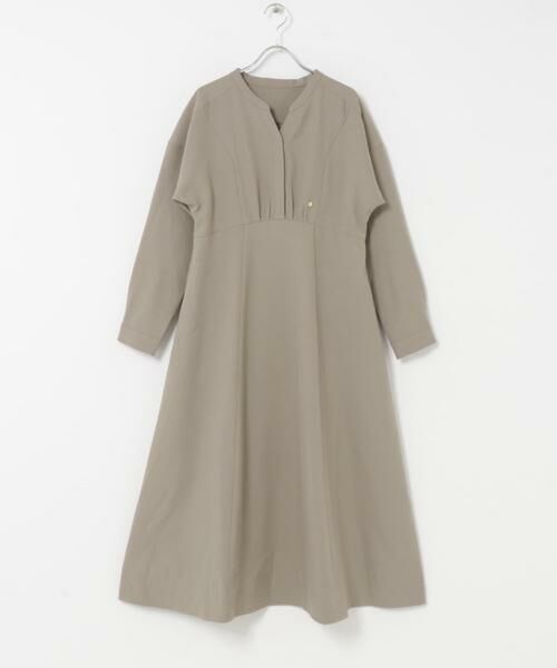 URBAN RESEARCH ROSSO/アーバンリサーチ ロッソ 『UR TECH SMOOTHLUXE』F by ROSSO キーネックワンピース ベージュ 36 URBAN RESEARCH ROSSO/アーバンリサーチ ロッソ 『UR TECH SMOOTHLUXE』F by ROSSO キーネックワンピース ベージュ 36