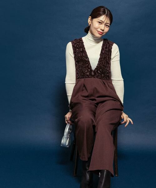 URBAN RESEARCH ROSSO / アーバンリサーチ ロッソ サロペット・オールインワン | F by ROSSO　モールレース切替オールインワン | 詳細1