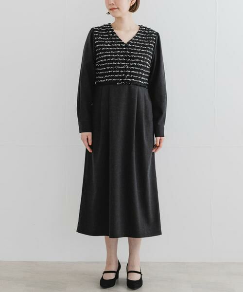 URBAN RESEARCH ROSSO / アーバンリサーチ ロッソ ワンピース | F by ROSSO　ツイードドッキングワンピース | 詳細6