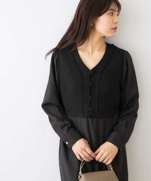 URBAN RESEARCH ROSSO / アーバンリサーチ ロッソ ワンピース | F by ROSSO　ツイードドッキングワンピース | 詳細16