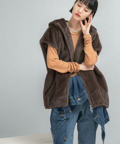 URBAN RESEARCH ROSSO / アーバンリサーチ ロッソ その他アウター | ECOPELファーフードジレ