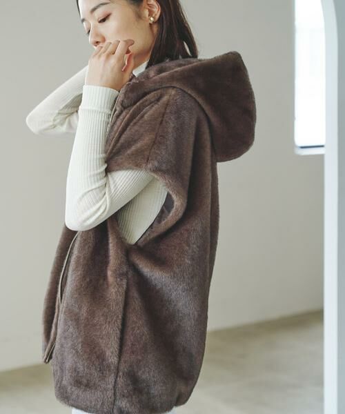 URBAN RESEARCH ROSSO / アーバンリサーチ ロッソ その他アウター | ECOPELファーフードジレ | 詳細4