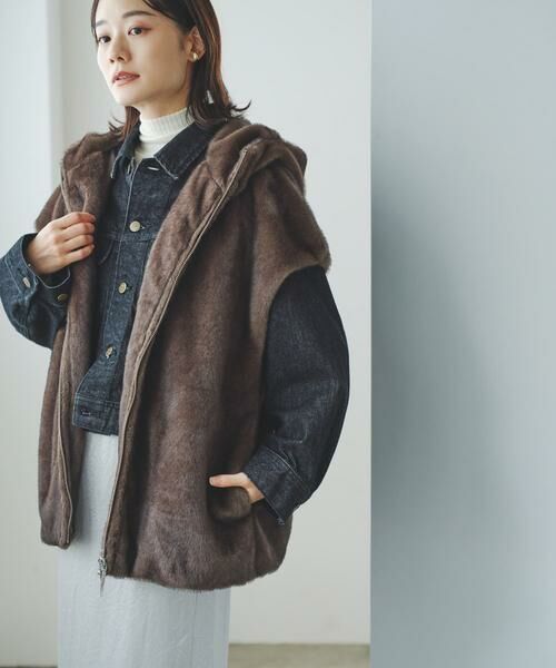 URBAN RESEARCH ROSSO / アーバンリサーチ ロッソ その他アウター | ECOPELファーフードジレ | 詳細5