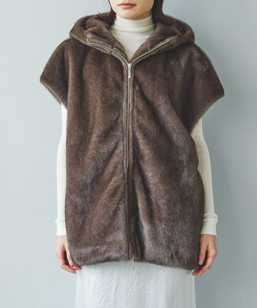 URBAN RESEARCH ROSSO / アーバンリサーチ ロッソ その他アウター | ECOPELファーフードジレ | 詳細8