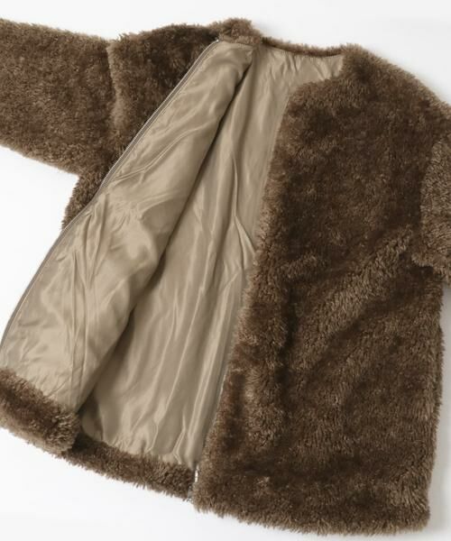 URBAN RESEARCH ROSSO / アーバンリサーチ ロッソ ノーカラージャケット | 『WEB/一部店舗限定』ノーカラーファーボアZIPブルゾン | 詳細15