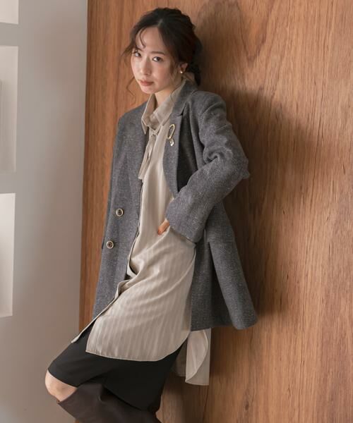 URBAN RESEARCH ROSSO / アーバンリサーチ ロッソ その他アウター | F by ROSSO　ヘリンボンネップツイードジャケット | 詳細5