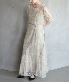 URBAN RESEARCH ROSSO / アーバンリサーチ ロッソ ドレス | エンブロダリーレースレイヤードドレス