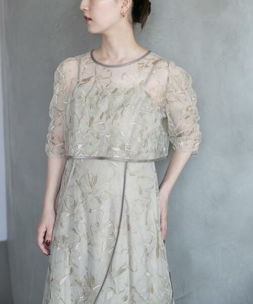 URBAN RESEARCH ROSSO / アーバンリサーチ ロッソ ドレス | エンブロダリーレースレイヤードドレス | 詳細1