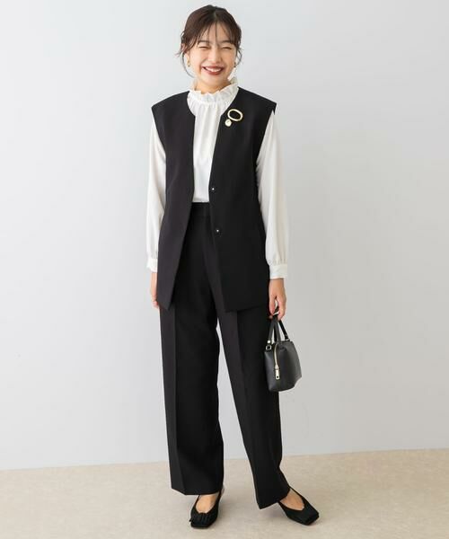 URBAN RESEARCH ROSSO / アーバンリサーチ ロッソ セットアップ | F by ROSSO　キーネックジレ+ワイドパンツ | 詳細3