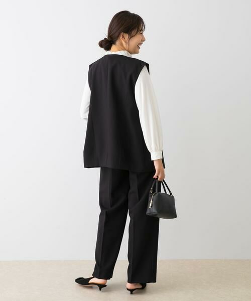 URBAN RESEARCH ROSSO / アーバンリサーチ ロッソ セットアップ | F by ROSSO　キーネックジレ+ワイドパンツ | 詳細7